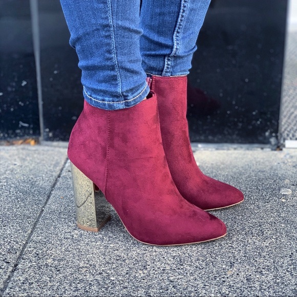 Burgundy Booties - Picture 2 of 3